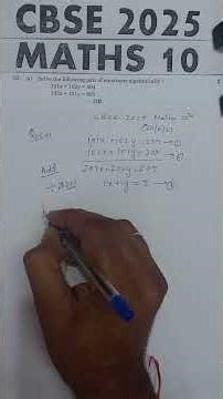 Solve the following pair of equations algebraically: 101x+102y = 304 , 102x + 101y = 305 #cbsepyq