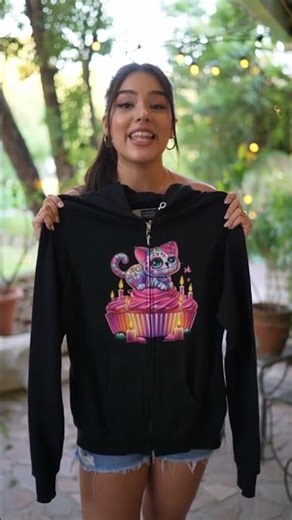 Día de los Muertos Cupcake Zip Hoodie – Unisex Cultural Streetwear
