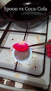 Spoon vs Coca-Cola 🥄🍹 #satisfying #experiment #fire | fire