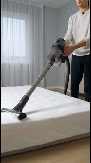 Sprinkle baking soda on your mattress and vacuum it off #Shorts