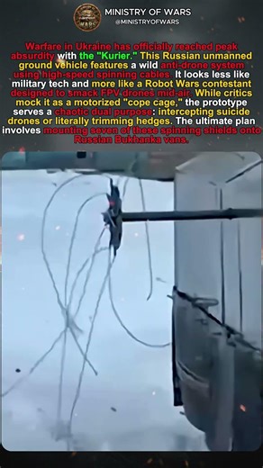 Russia’s New Anti-Drone Robot is Literally a HEDGE TRIMMER 🌳