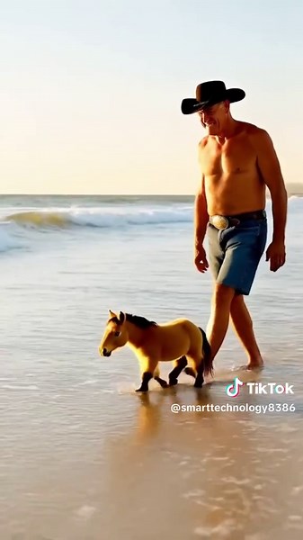 Realistic Robot Pony Walks and Wags Its Tail