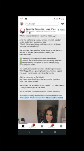 Turning heartbreak into a paid cuddle bed