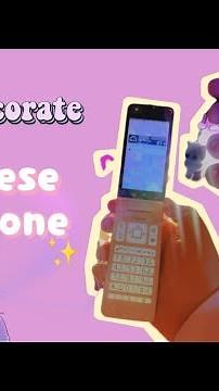 Decorating my Japanese flip phone ✨ (Kyocera KY-42C)