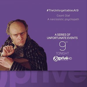 6.3K views · 47 reactions | Even the antagonist has the power to stay etched in our minds. Don’t you think Count Olaf was an #UnforgettableCharacter? Watch #ASeriesOfUnfortunateEvents on #AndPrivéHD as part of #TheUnforgettablesAt9 at 9 PM tonight. | AndPrivé HD | Facebook
