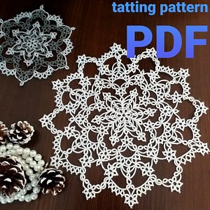 Tatting PDF Pattern Doily "star" for Shuttle - Etsy