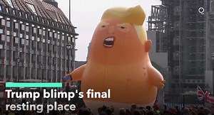 5.1K views · 48 reactions | The 20-foot-tall diaper-clad Donald Trump baby blimp has been “consigned to history” at The Museum of London. | Bloomberg Originals | Facebook