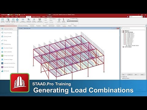 Generating Load Combinations in the STAAD.Pro Analytical Modeler