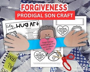 Forgiveness Craft for Kids - the Prodigal Son Hug Craft Printable Bible Activity, Luke 15:11-32 the Lost Son Bible Lesson on Forgiveness - Etsy