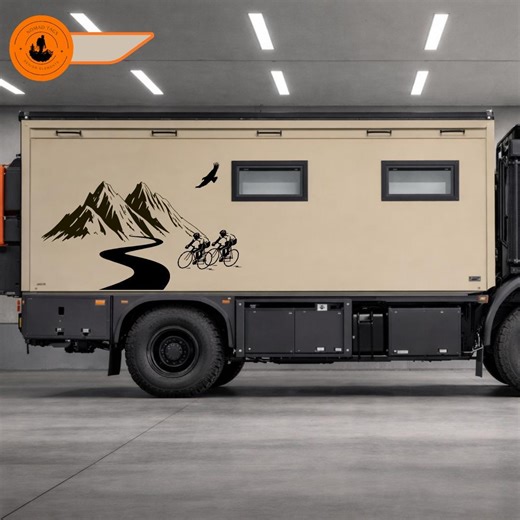 Road Bike Mountain Stickers for Campers & Vans – MTB Outdoor Stickers Made From Oracal Brand Film – Bicycle Mountain Landscape - Etsy