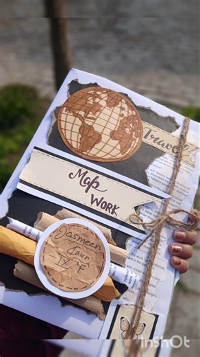 Vintage File cover Decoration ideas✨️✨️#diy #file #handmade #vintage #aesthetic #trending #Cover