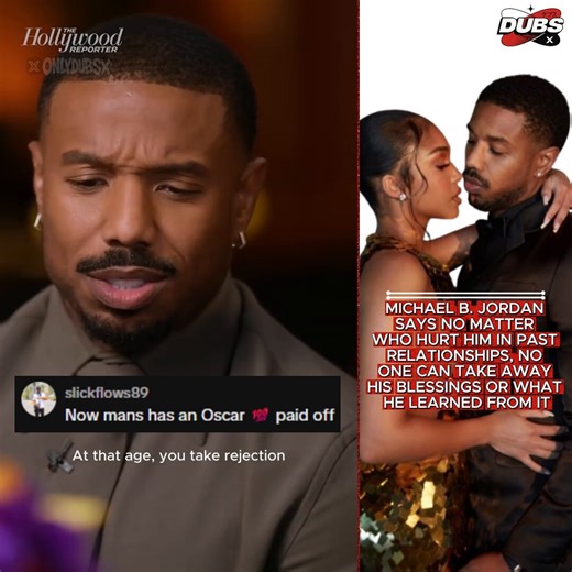 Michael B. Jordan says no matter who hurt him in past relationships, no one can take away his blessings or what he learned from it, adding it helped him grow into the man he is today 👀💯