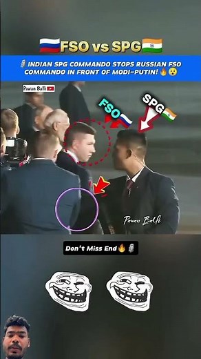 INDIAN SPG Commando Pushback RUSSIAN FSO Commando in front of MODI-PUTIN ! 🔥🇮🇳🇷🇺 #shorts#modi