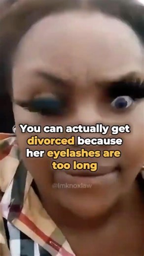 You can get divorced if your eyelashes are too long?! 🫣👀