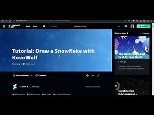 Attempting the snowflake tutorial on DeviantArt