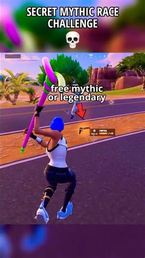 SECRET MYTHIC RACE CHALLENGE LOCATION in Fortnite Chapter 7 Season 2 💀 #fortnite #shorts #gaming