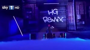 Aston Merrygold shows off moves during JLS performance