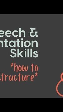 Speech & Presentation Skills | How to create structure with an intro, body, and conclusion