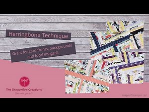 Herringbone Technique, Perfect for a background to a card, card making, Stampin' Up!