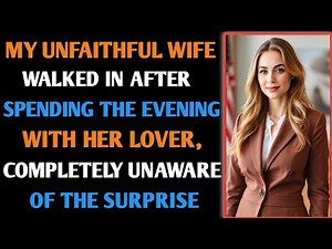 "My unfaithful wife walked in after spending the evening with her lover, completely unaware of the"