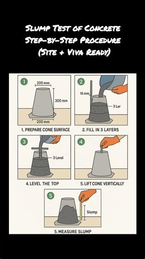 Slump Test of Concrete | Step-by-Step Procedure (Site + Viva Ready)👷