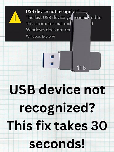 USB Device Not Recognized? Quick PC Fixes