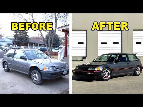 FULL BUILD - REBUILDING AN ABANDONED HONDA CIVIC EF HATCH