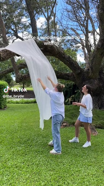 DIY Wedding Arbour/Backdrop Using Soft Chiffon Tutorial