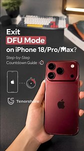 How to Exit DFU Mode on iPhone 18/Pro/Max? | Step-by-Step Countdown Guide ⏱️#shorts#ReiBoot