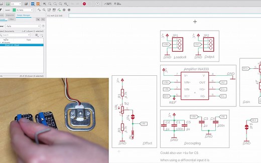 Designing a 3 wire load cell amplifier with variable gain and offset