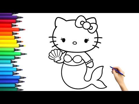 How to Draw Hello Kitty Mermaid | Easy Step-by-Step