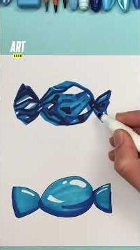 This blue candy looks so satisfying—check it out! 💙 #bluecandy #tutorial #art #foryou
