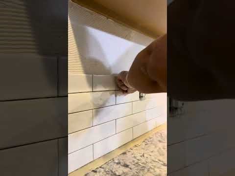 DIY Kitchen Backsplash and Countertops, before and after ￼