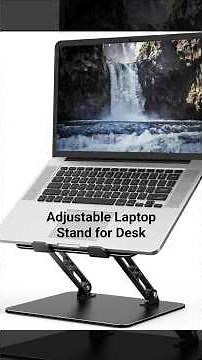 Adjustable Laptop Stand for Desk, Metal Foldable Laptop Riser, Portable Laptop Holder Mount