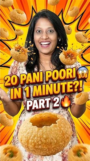 20 PANI POORI IN 1 MINUTE?! 😱 | PART 2 #funny #comedy