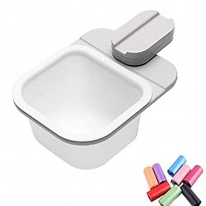 Rotatable Clip-on Mini Garbage Can with Trash Bag - Clipped Under Dinner Desk or Table Counter, Small Waste Basket Tiny Trash Bin