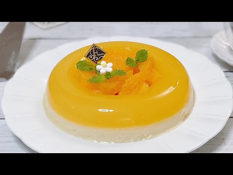 勝手に2色？不思議なオレンジゼリーの作り方♪How to make two layers of orange jelly