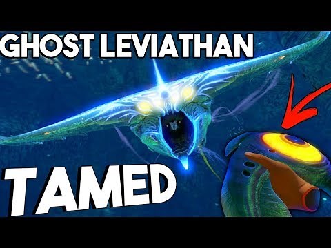 Subnautica - TAMING THE GHOST LEVIATHAN, HOW TO TAME & REAPER LEVIATHAN TAMING - Gameplay