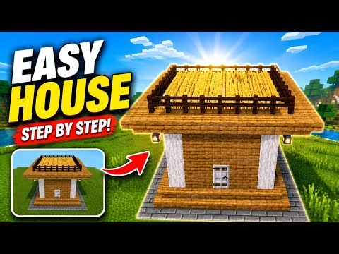 Minecraft EASY House Tutorial 🏠 | How to Build a Simple Survival House #minecraft