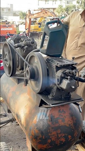 How to work air compressor tank #skills ￼