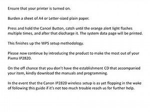 Canon pixma ip2820 Wireless Setup