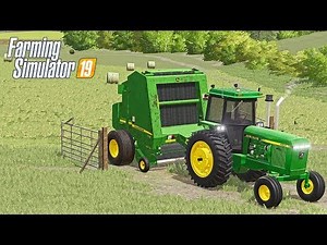 HAY BALING IN JOHN DEERE 4055 - LONE OAK SEASONS FS19 (ROLEPLAY)