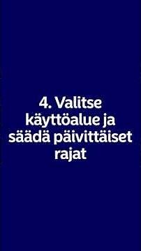 Näin muutat korttisi turvarajoja mobiilipankissa | Nordea Pankki