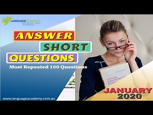 Most Repeated PTE Answer Short Questions January 2020 | Language Academy | Practice with Answers |