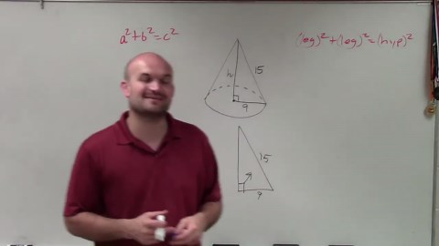 Determine the height of a figure using the Pythagorean theorem Ex 1