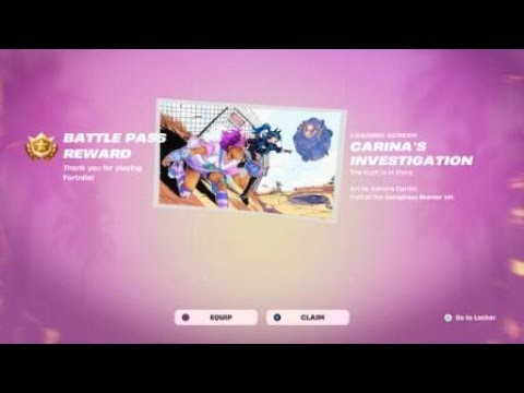 Fortnite Loading Screen: CARINA'S INVESTIGATION ( Conspiracy Boarder set )