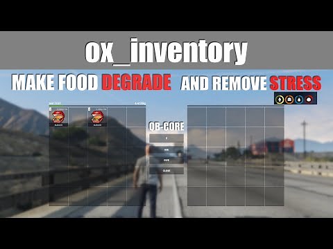 How to make a food that remove stress and degrade using Ox_inventory - qbcore