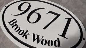 Engraved Wood House Number Sign: Oval Address Plaque - Etsy