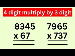 4 digit multiplication | multiply 4 digit by 3 digits | 4 digit by 3 digit multiplication |