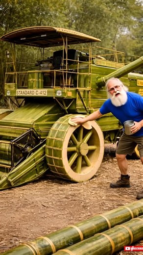 Poor Dada Ji Built His Own Wheat Cutting Machine | #ai #trending #shorts #shortvideo